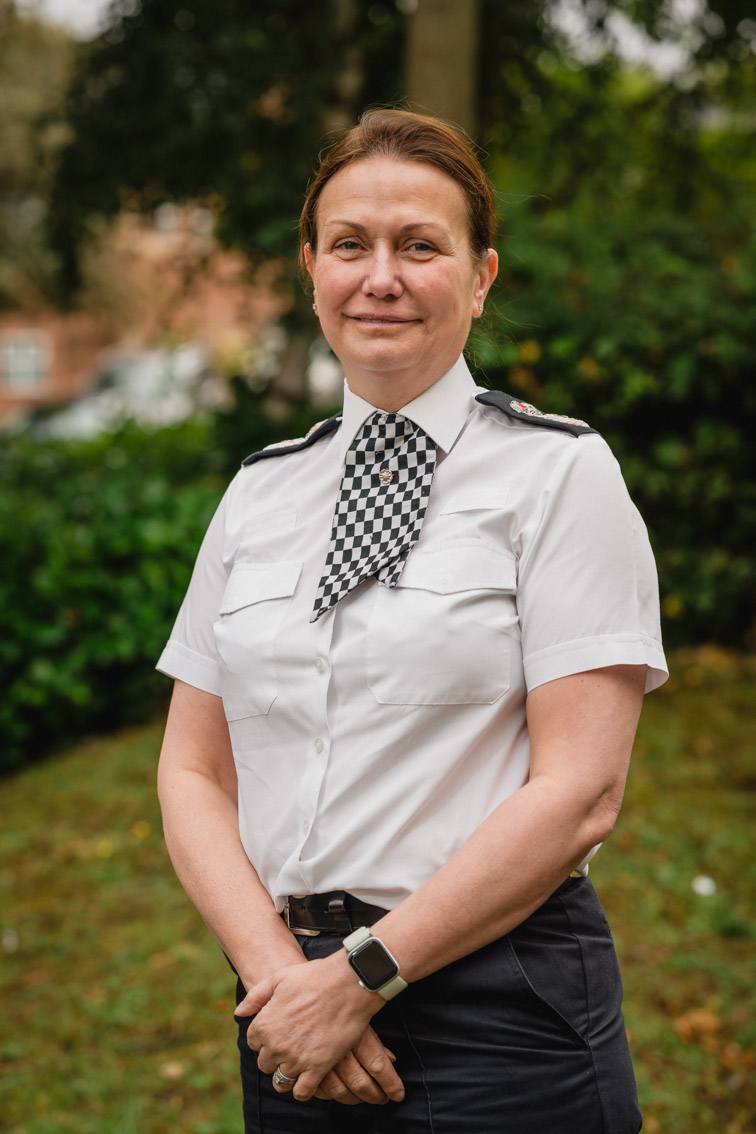 Women in police outfit